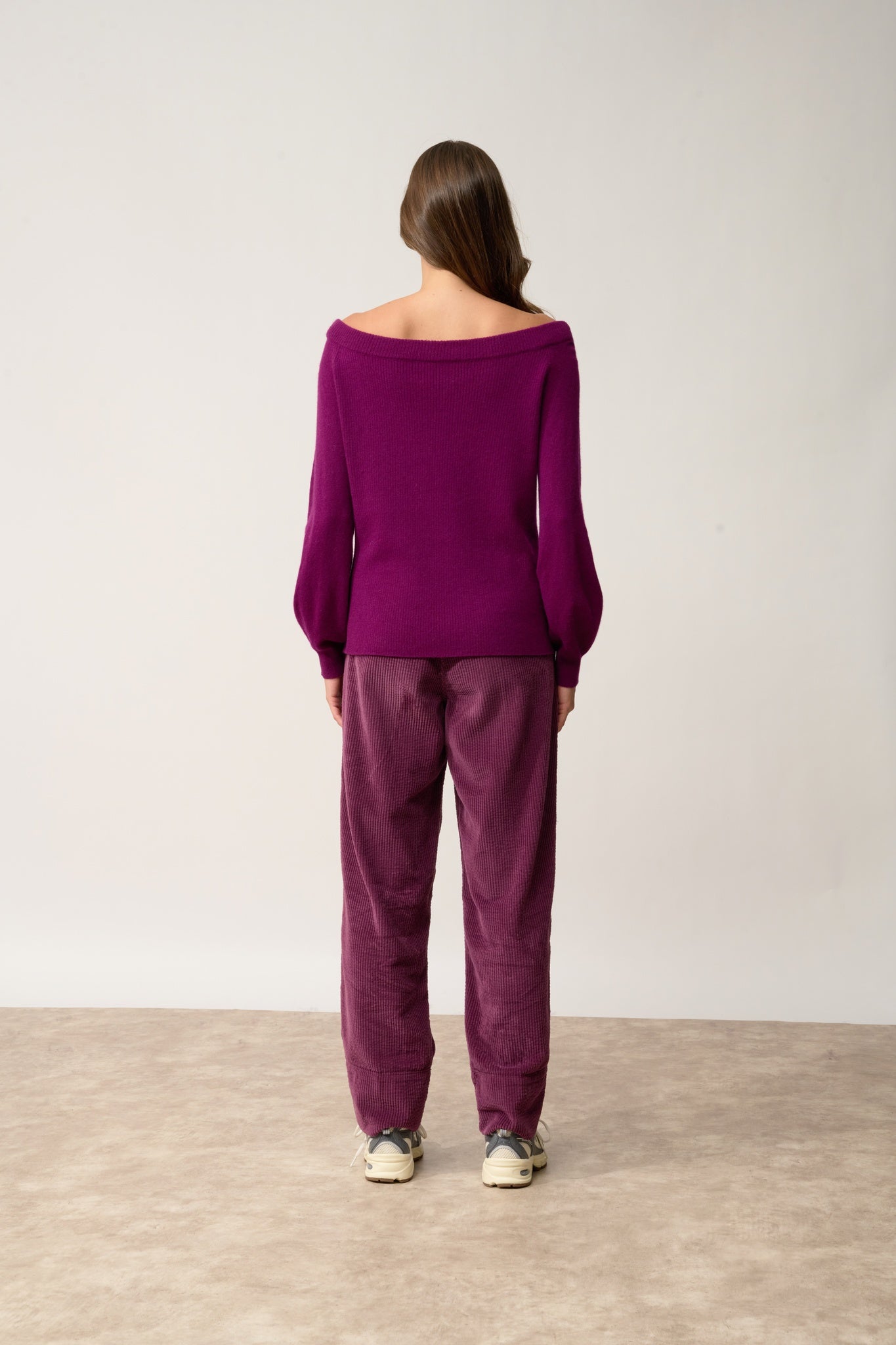 KELLY pull col bateau prune