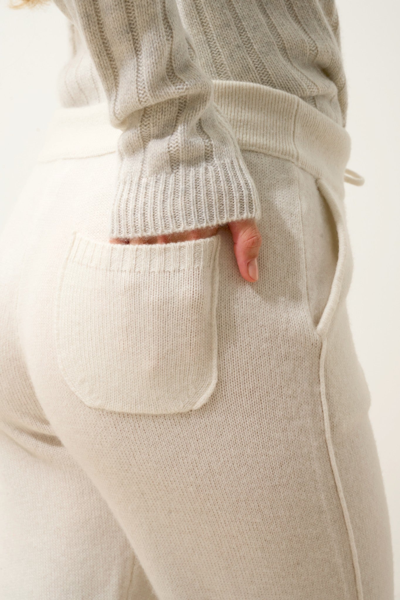 kirauna jogging 4 fils ivoire 100% cachemire