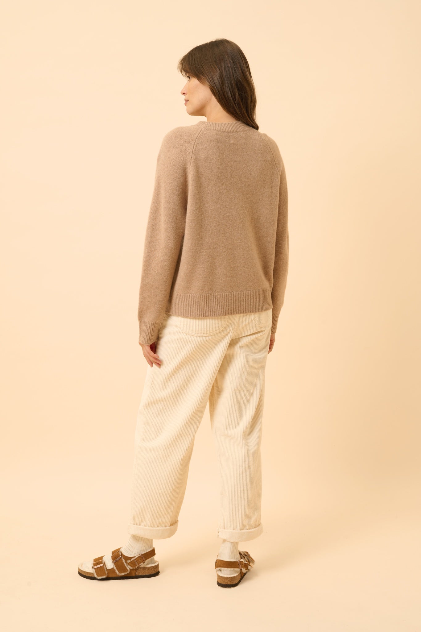 KONA pull col rond camel chiné