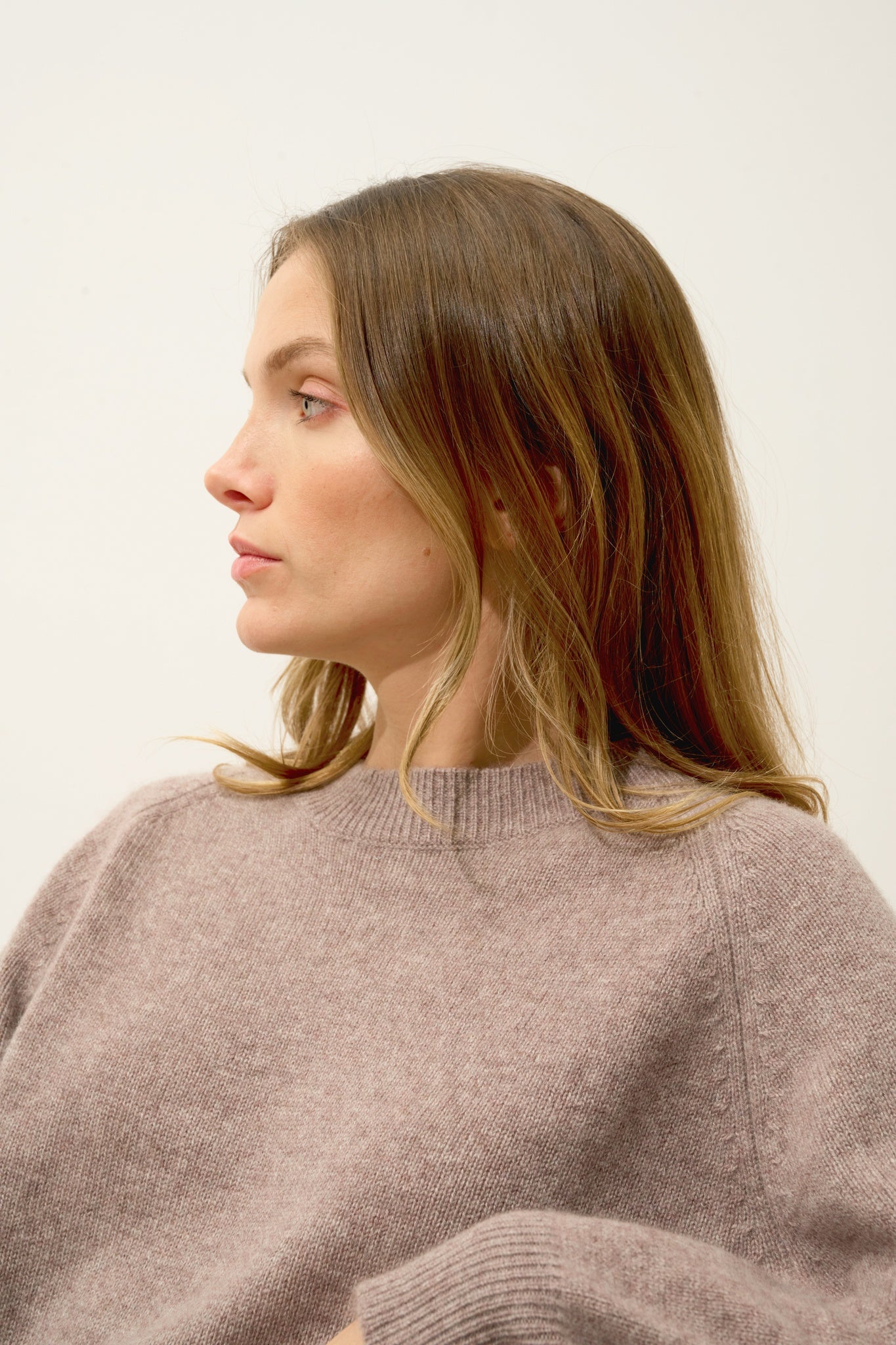 KONA pull col rond caribou chiné