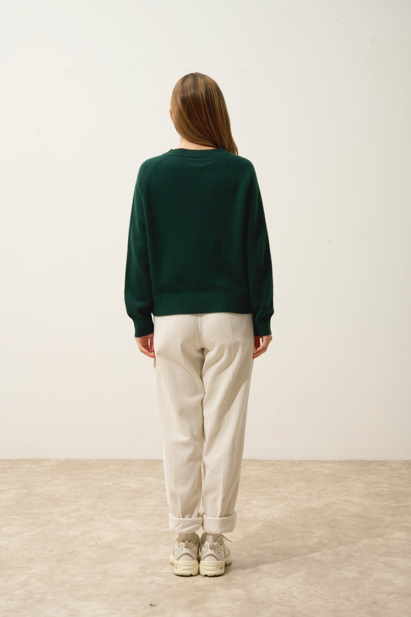 KONA pull col rond cyprès