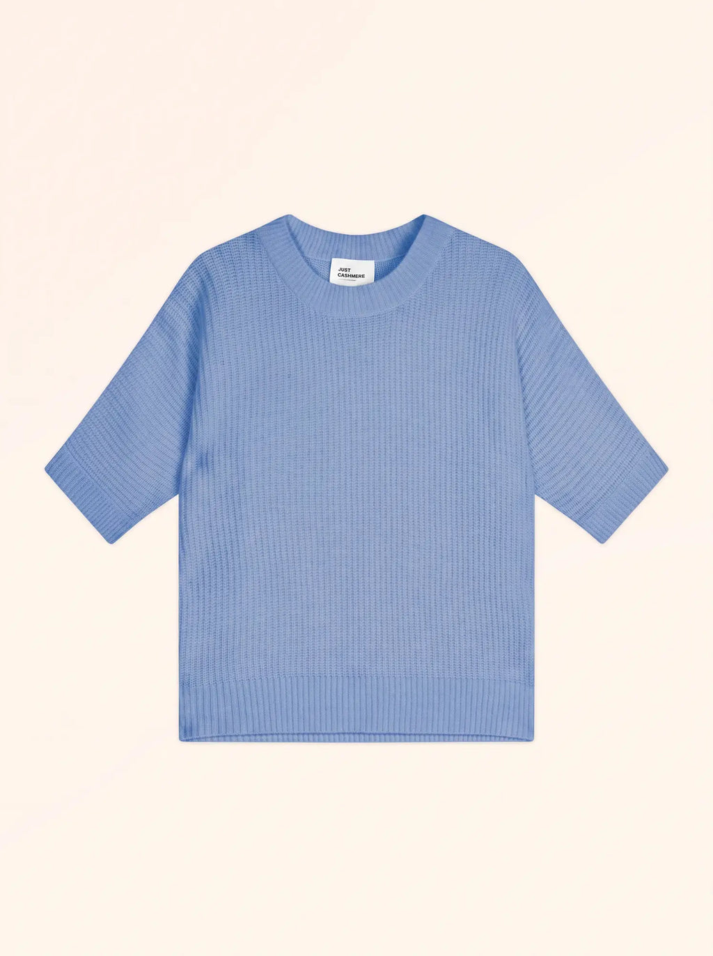 ÉRINA T-Shirt Col Bateau Chauve Souris 4 Fils Ciel