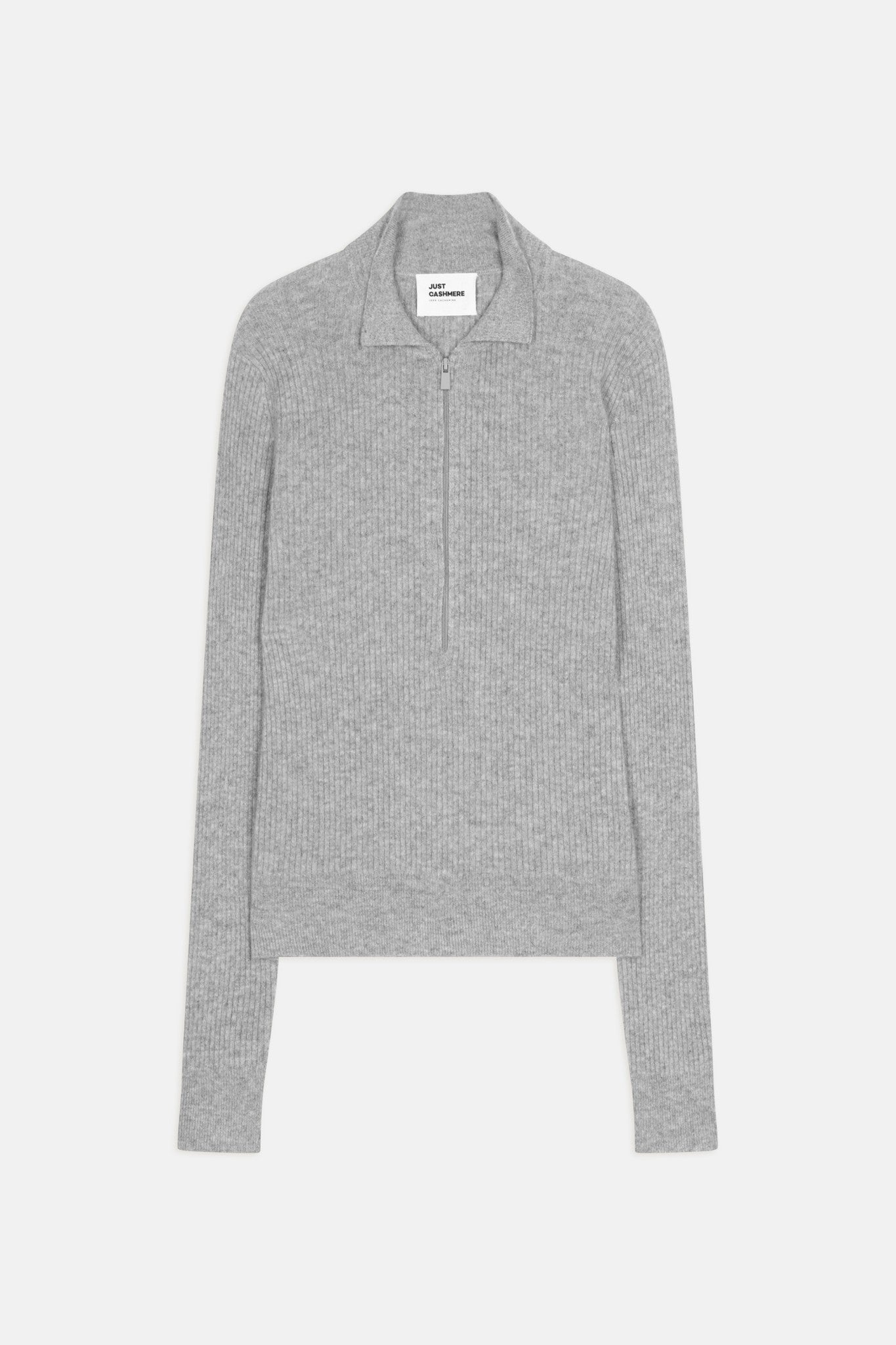 kristjan polo col zippé nuage chiné