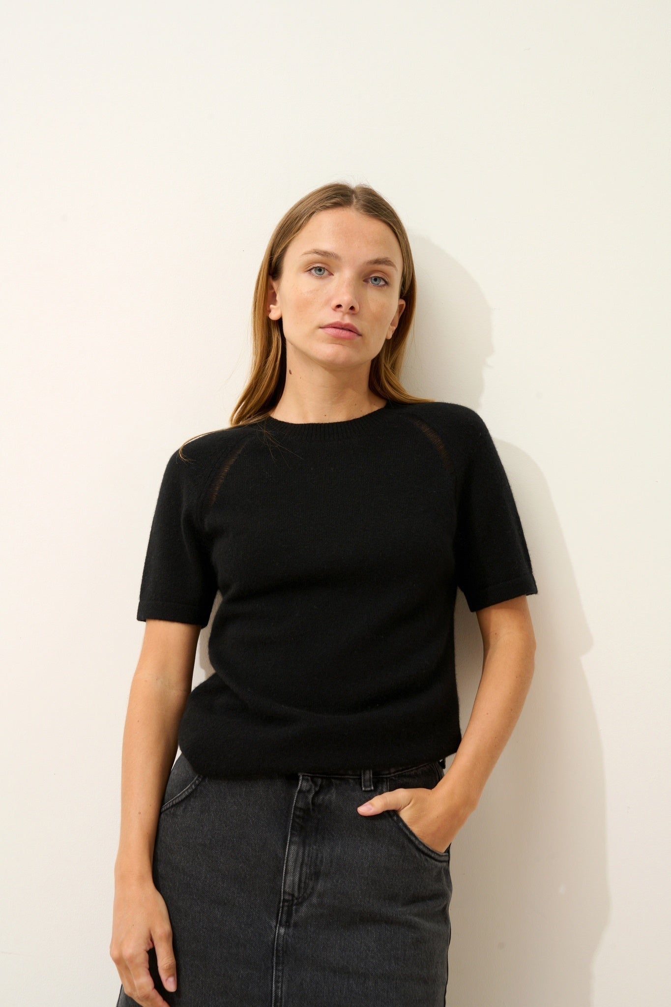 LAÏSA t-shirt col rond noir