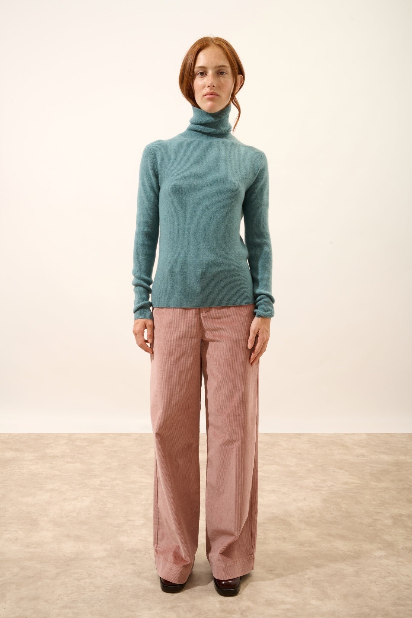 LANAIS pull col roulé eucalyptus