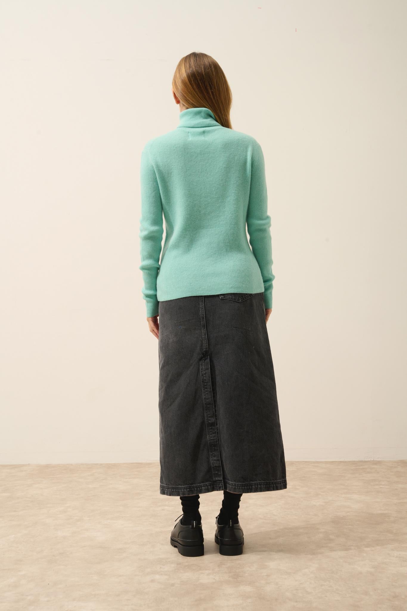 LANAIS pull col roulé jade