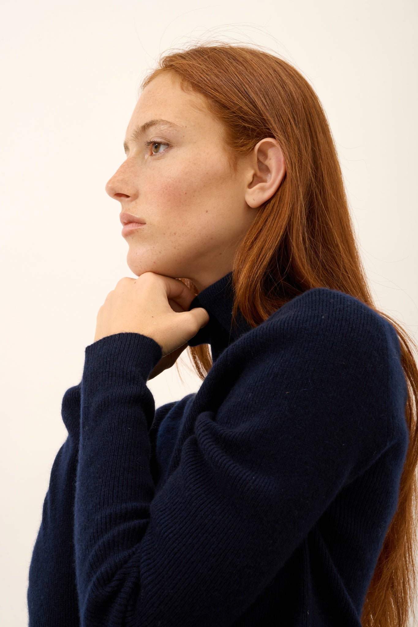 LANAIS pull col roulé navy