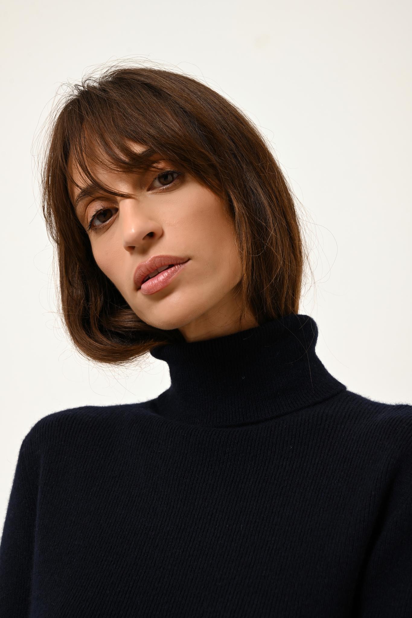 LANAIS pull col roulé navy