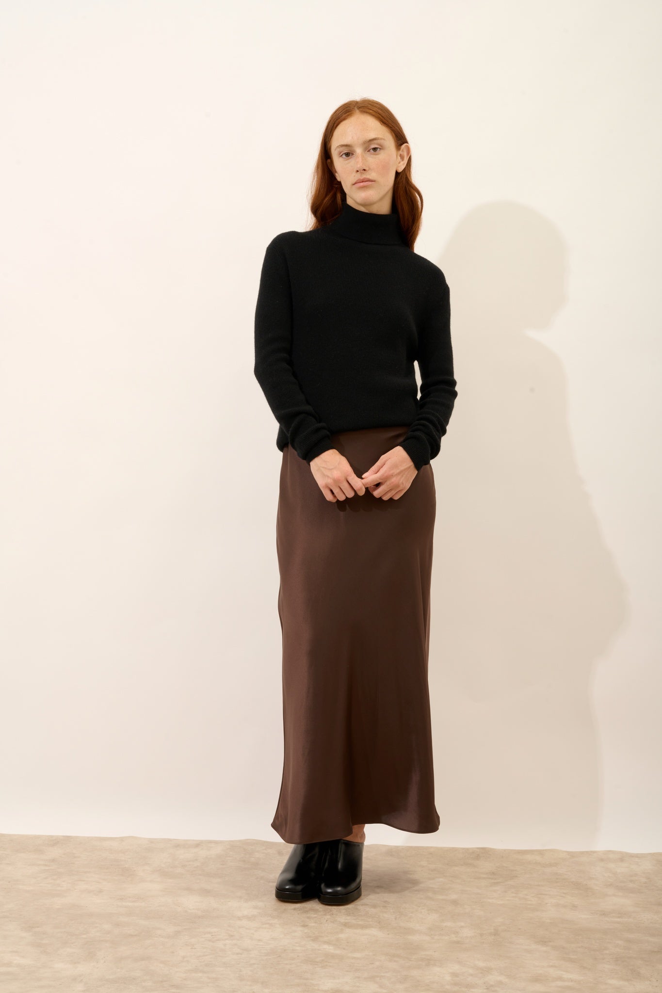 LANAIS pull col roulé noir