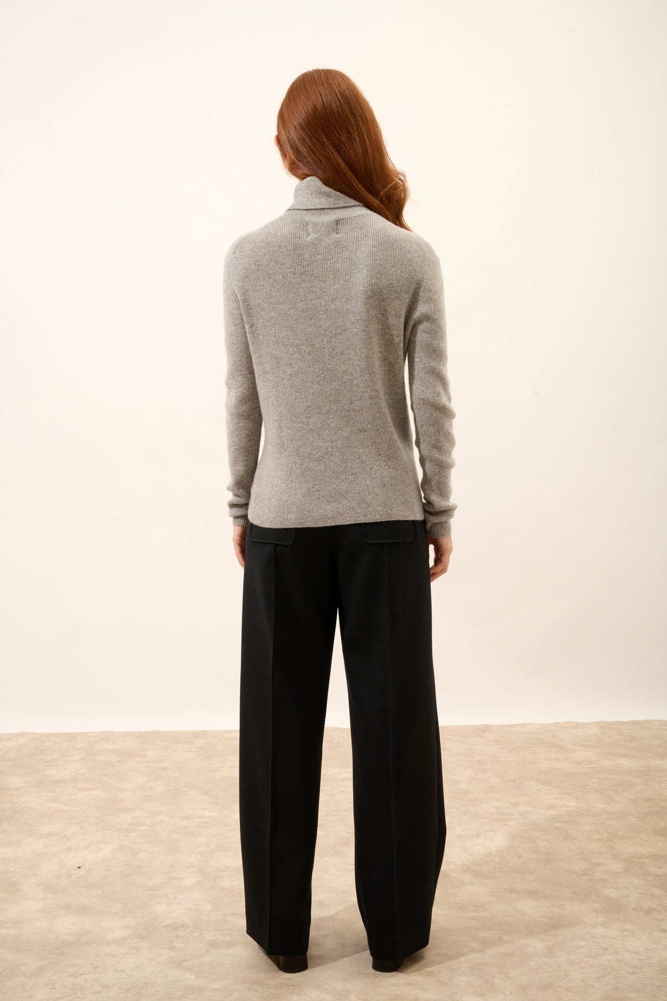 LANAIS pull col roulé nuage chiné