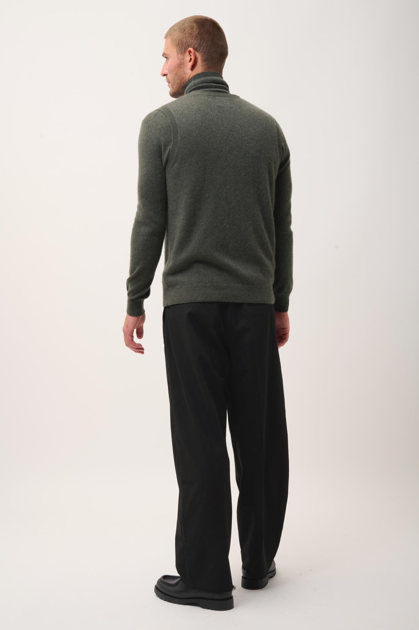 LANA cardigan col v kaki chiné