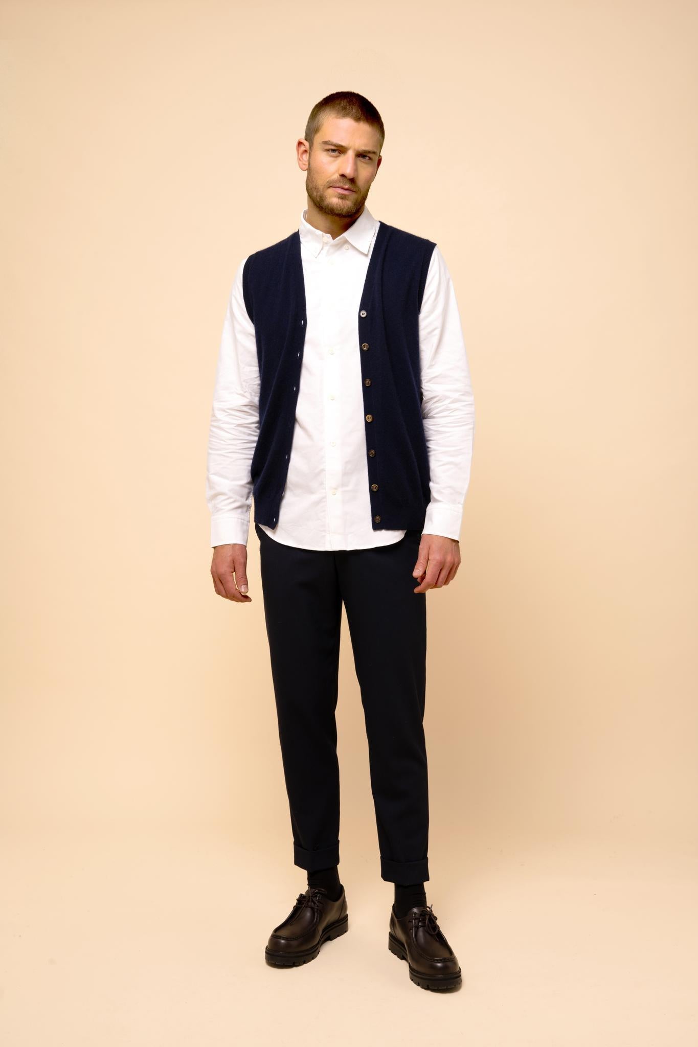 LANA cardigan col v navy