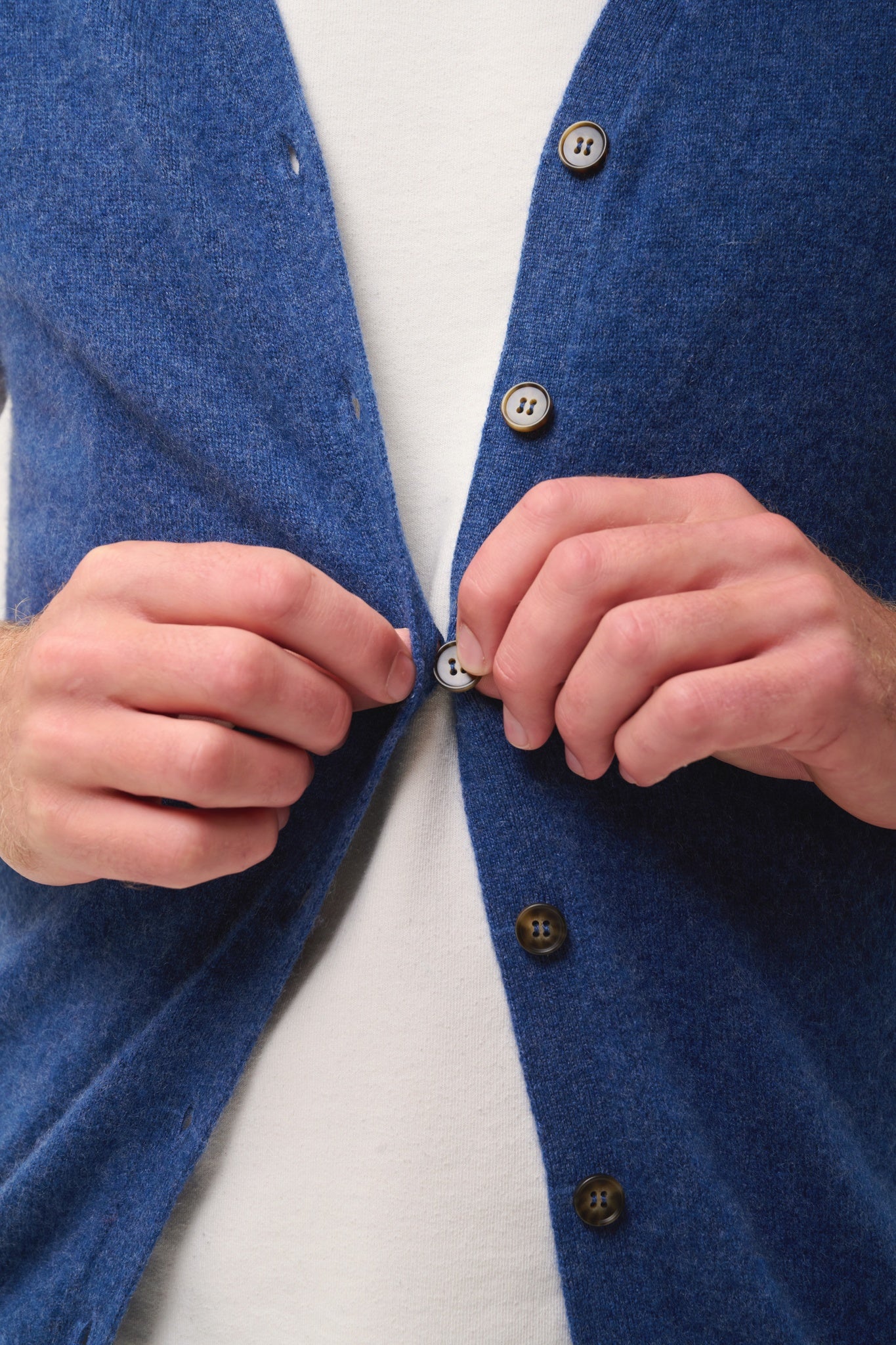 LANA cardigan col v ocean chiné