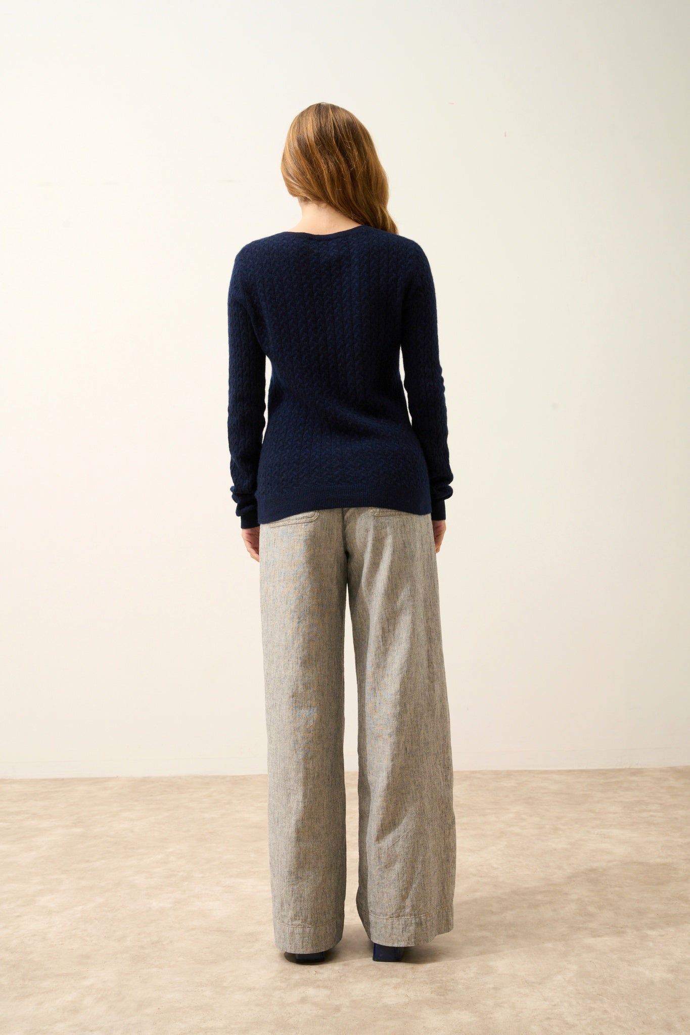 LAURA cardigan col rond navy