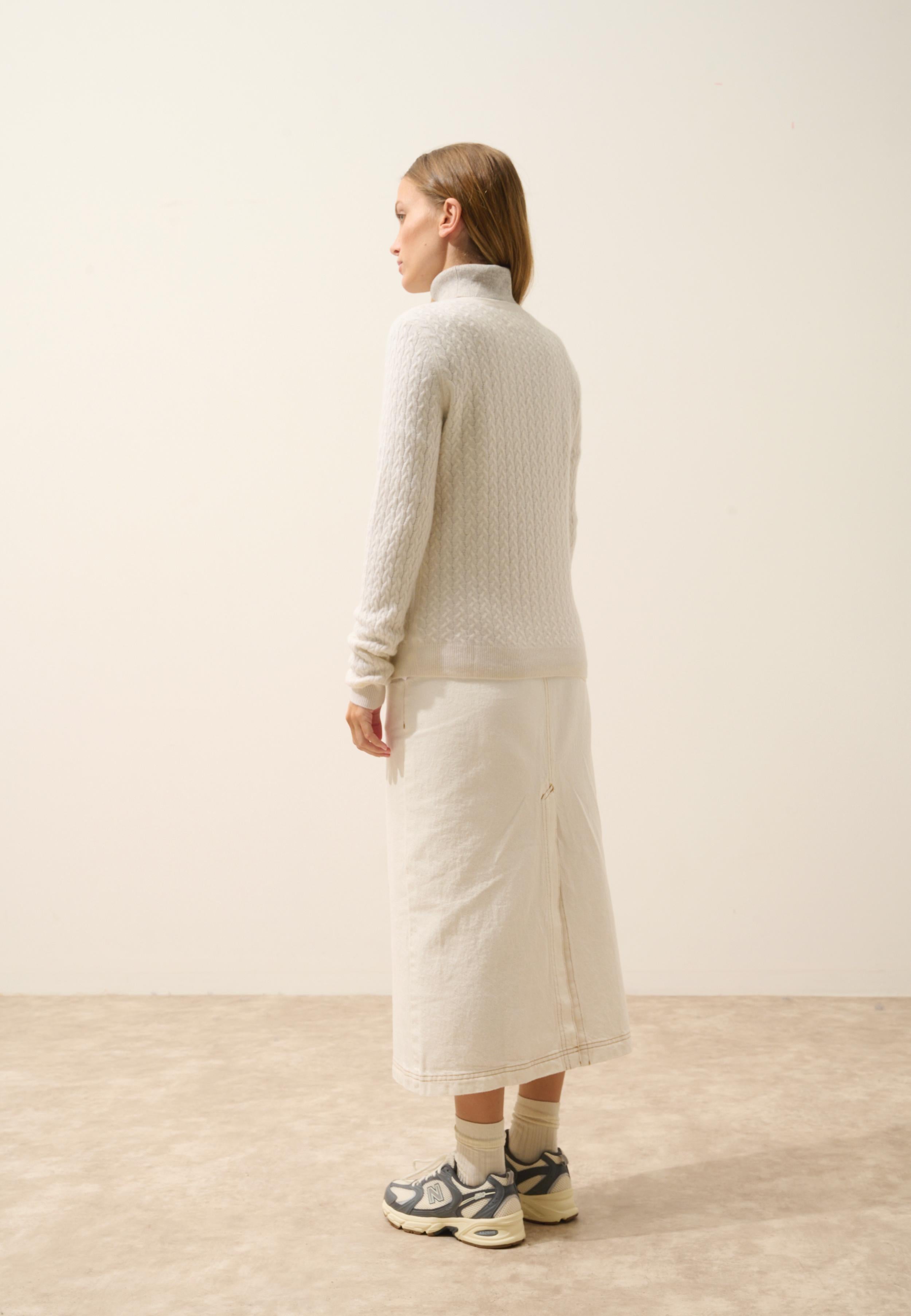 LAURA cardigan col rond neige