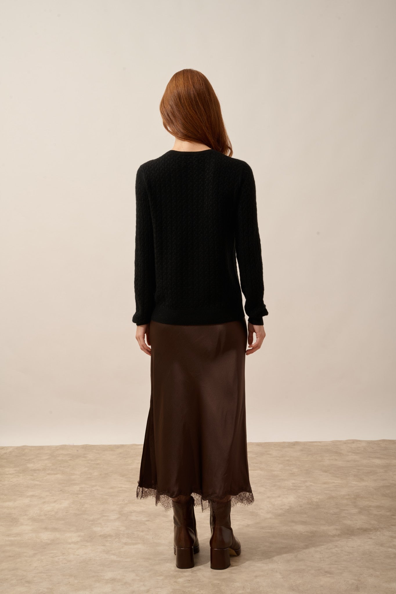 laura cardigan col rond noir