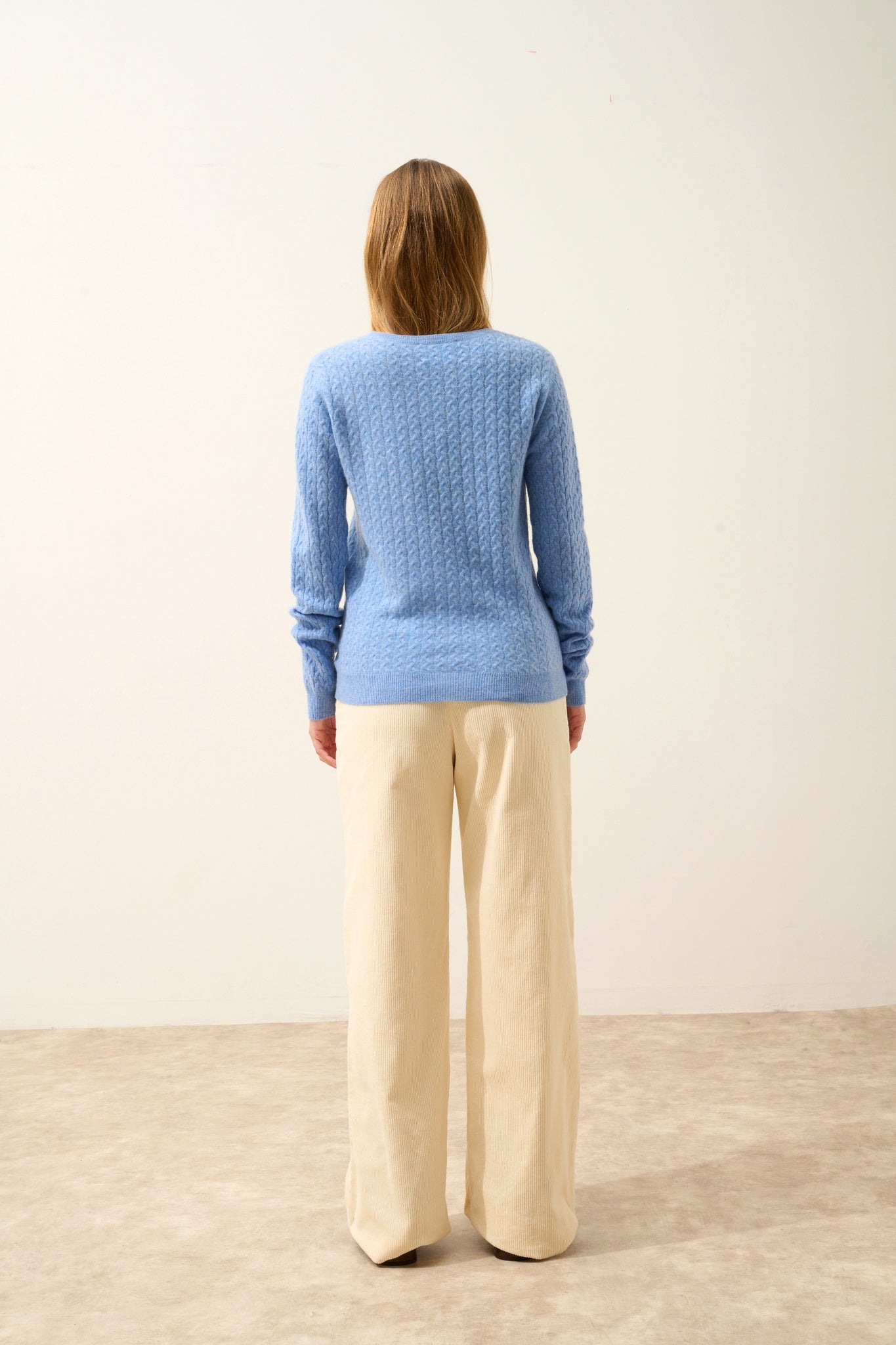 LAURA cardigan col rond sky