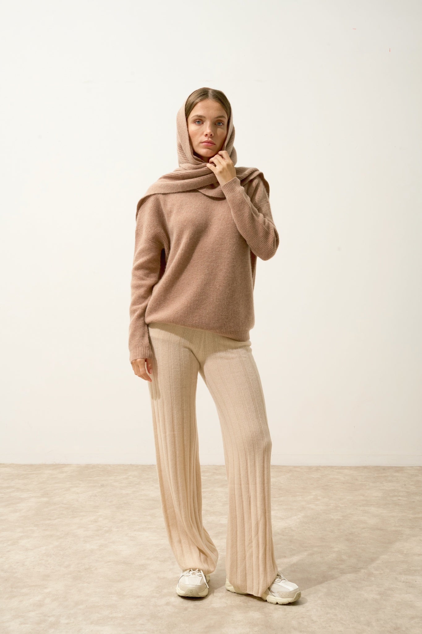 LEA écharpe 4 fils camel chiné