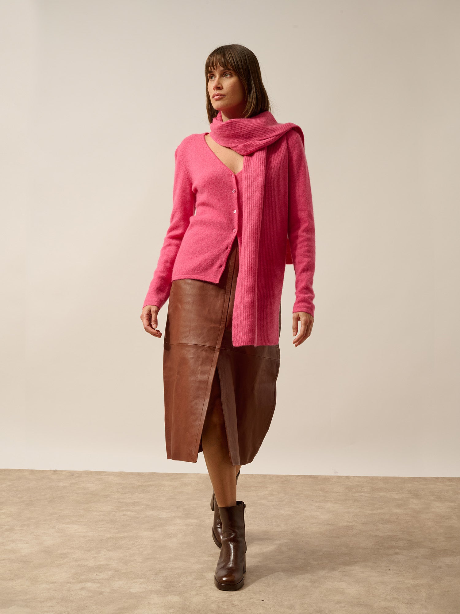 LEA écharpe 4 fils fraise