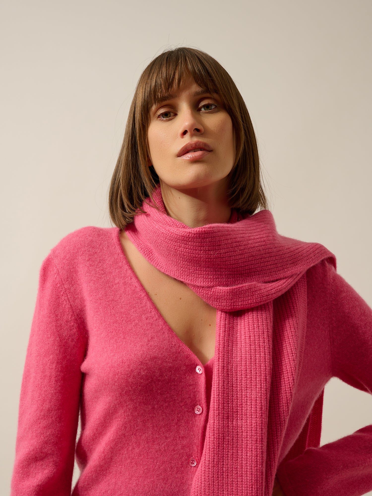 LEA écharpe 4 fils fraise