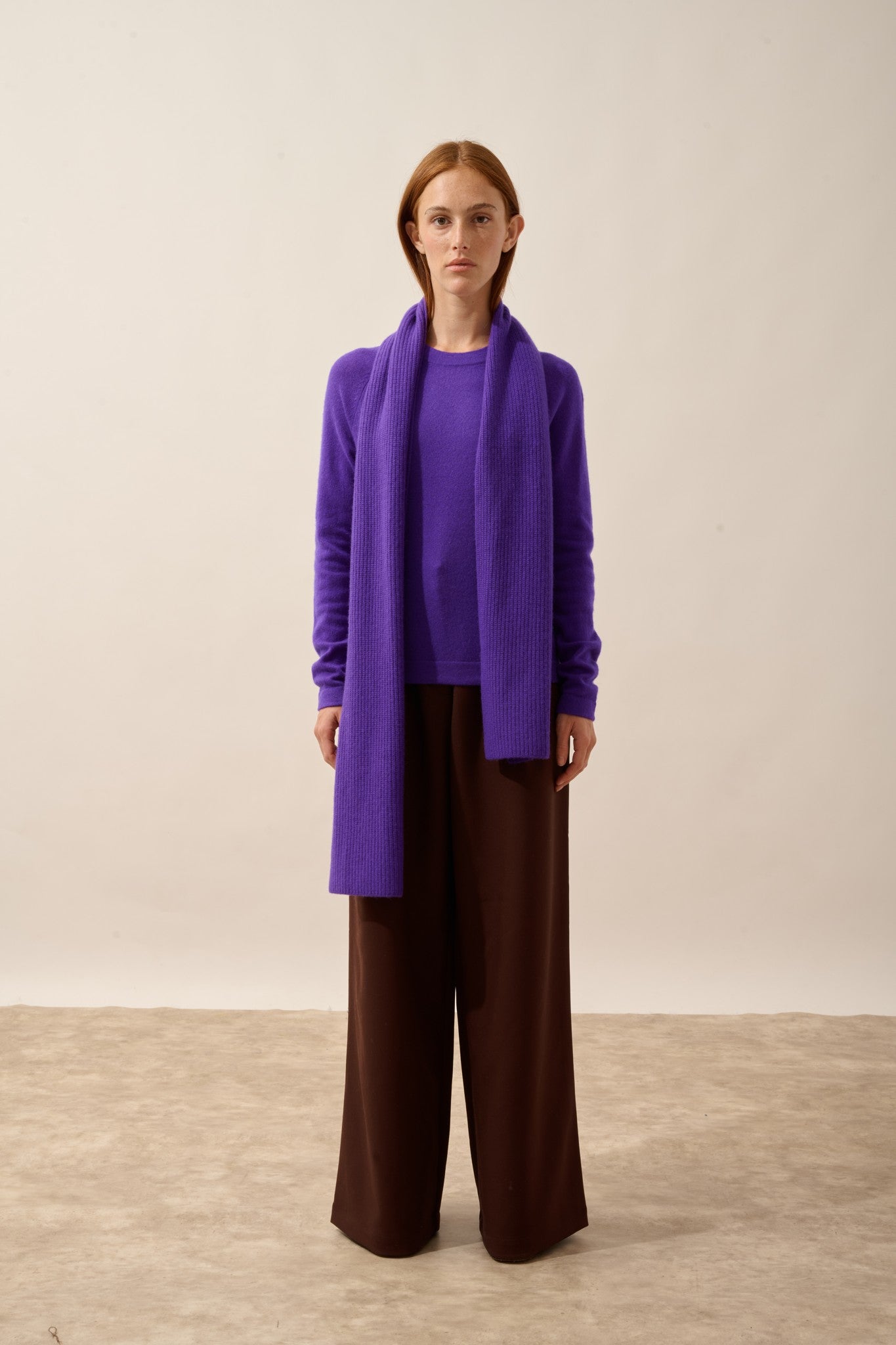 lea écharpe 4 fils gentiane 100% cachemire