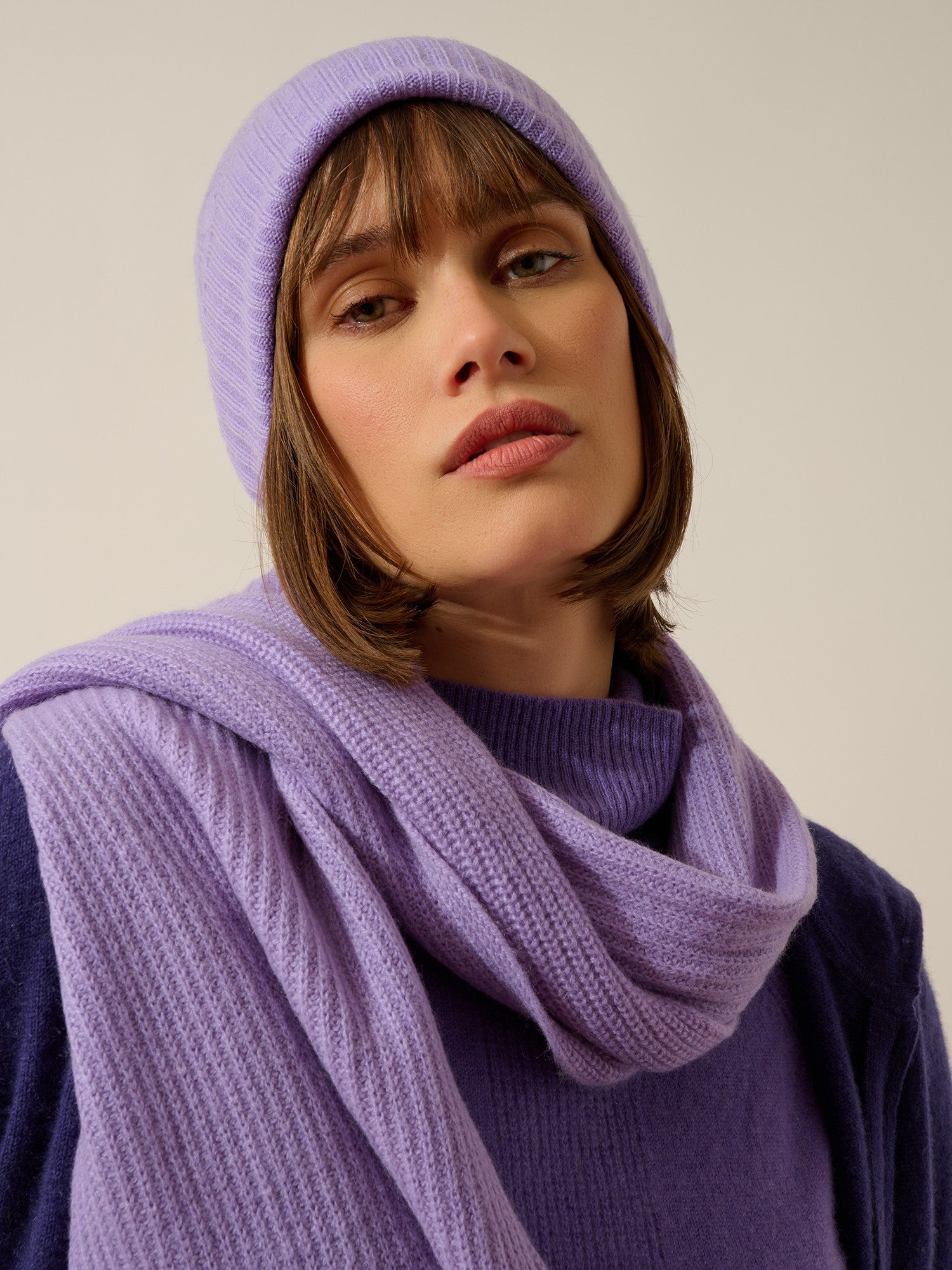 lea écharpe 4 fils lavande