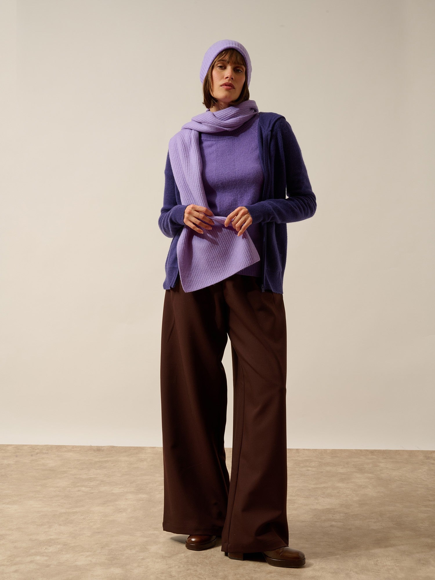 lea écharpe 4 fils lavande