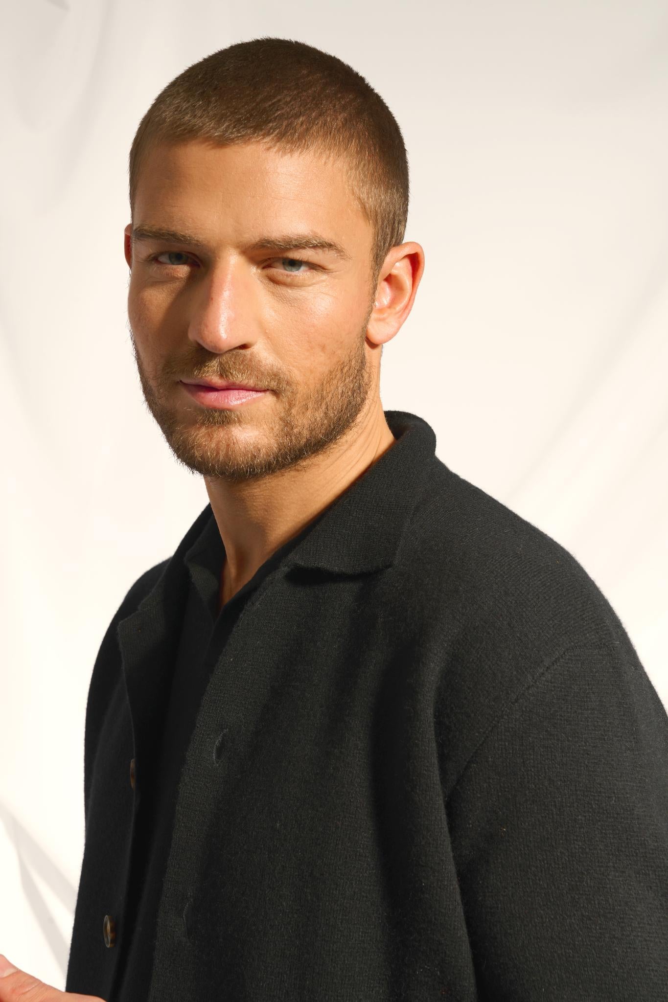 LEIFUR veste col chemise noir