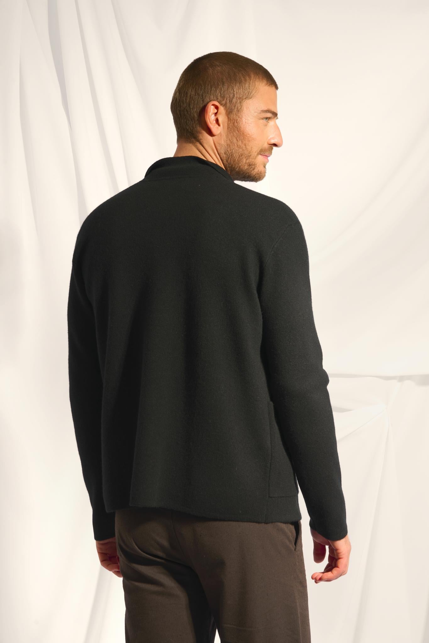LEIFUR veste col chemise noir