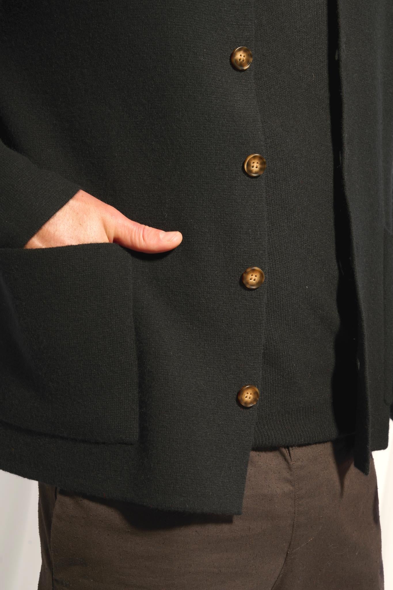 LEIFUR veste col chemise noir
