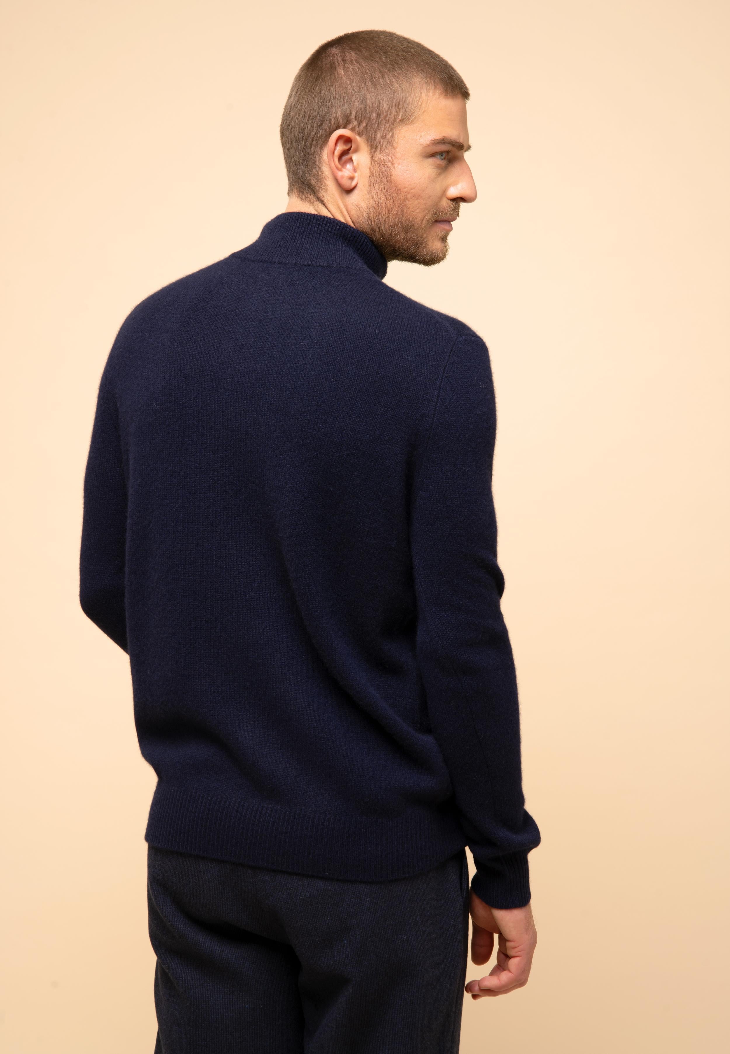 LEONIE pull col camionneur navy