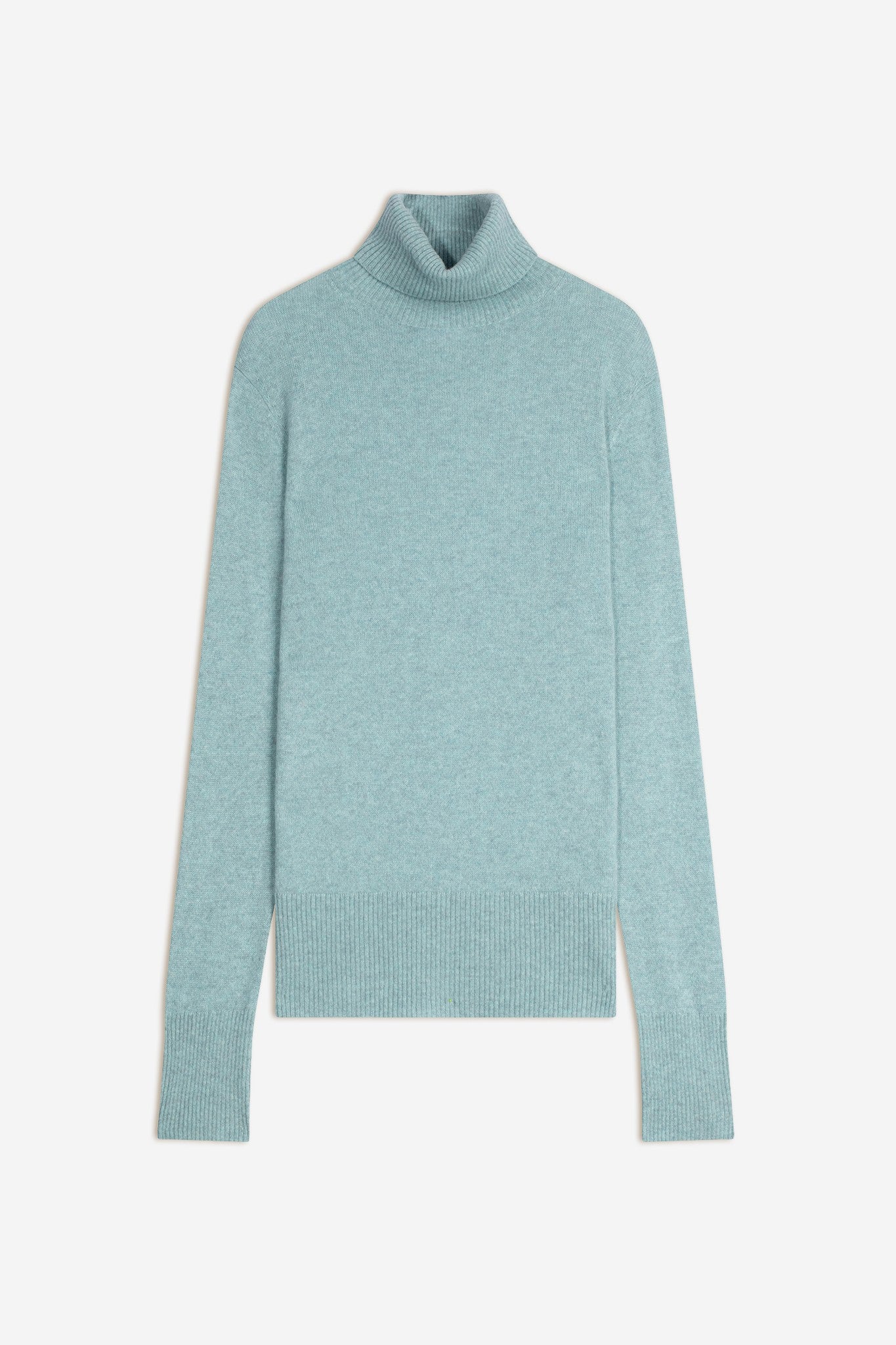lexie pull col roulé aqua chiné