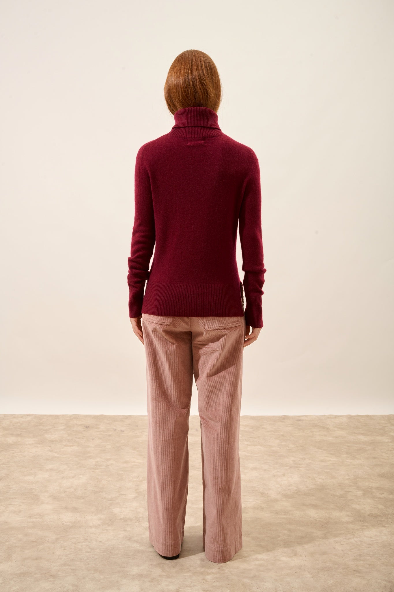 LEXIE burgundy turtleneck sweater