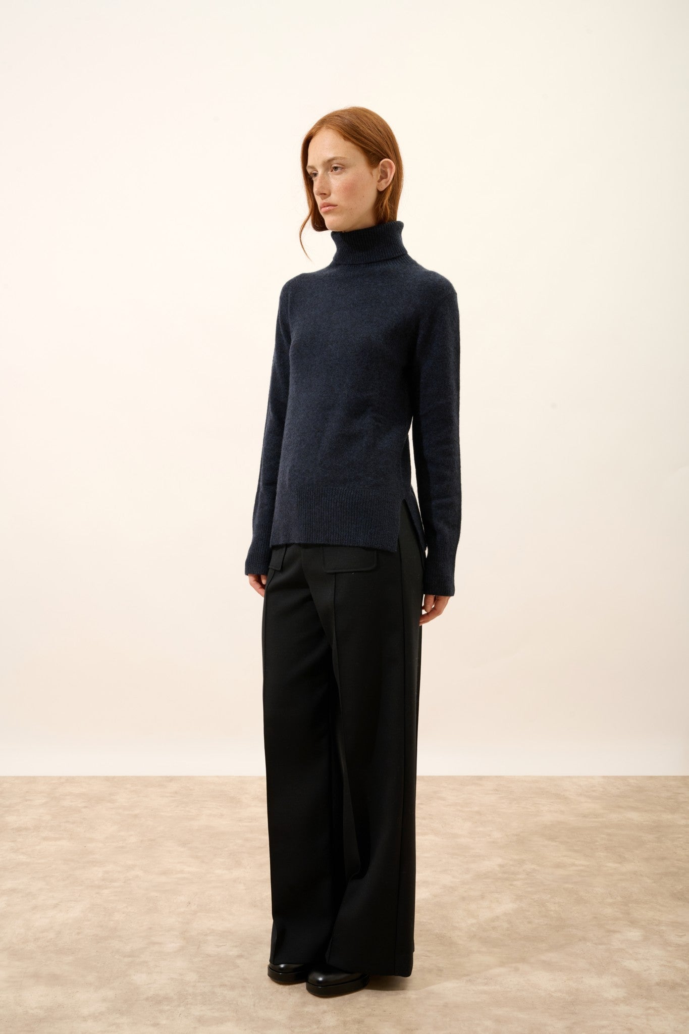 lexie pull col roulé caviar 100% cachemire