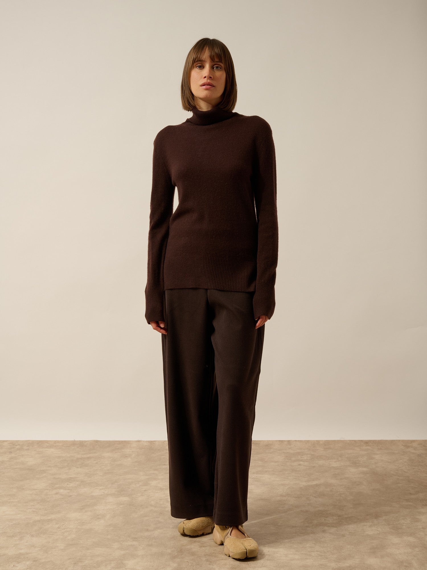 Lexie chocolate brown turtleneck sweater