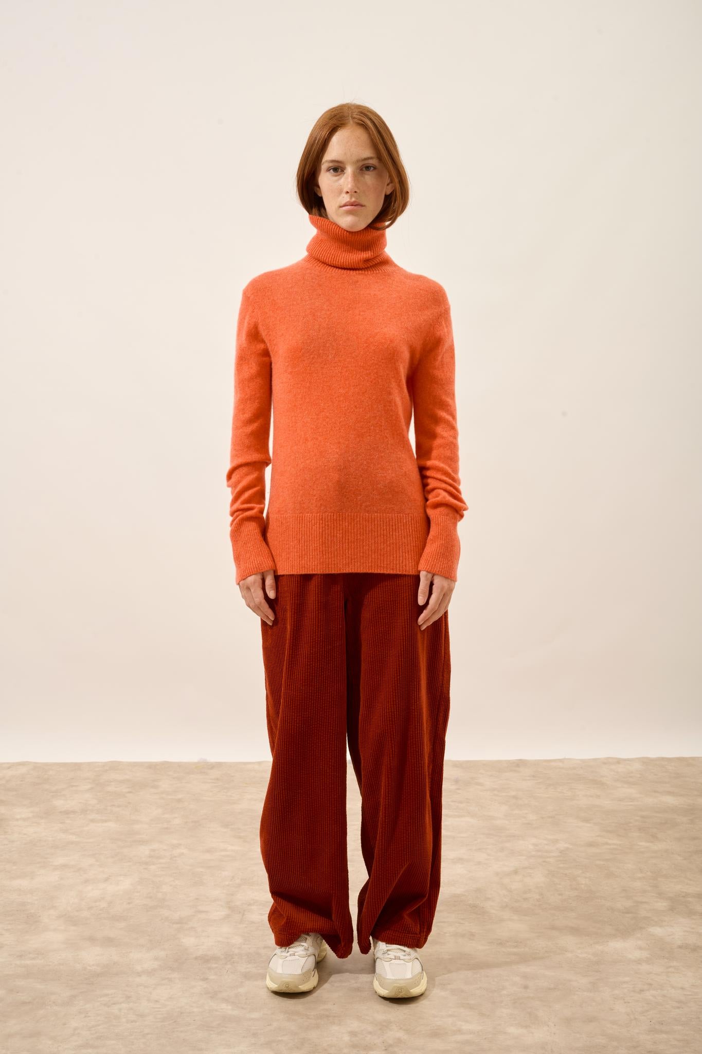 LEXIE orange turtleneck sweater