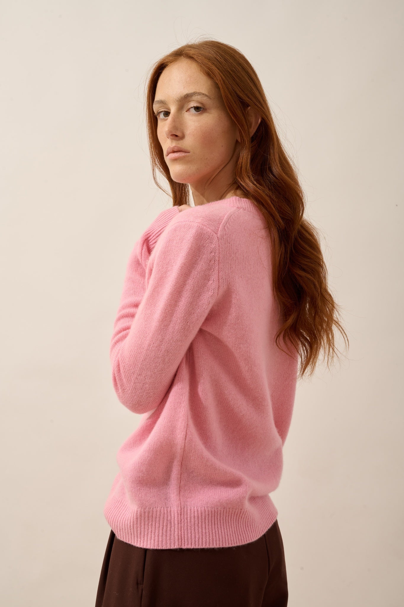 LEXINI round neck sweater, 4-ply candy-colored