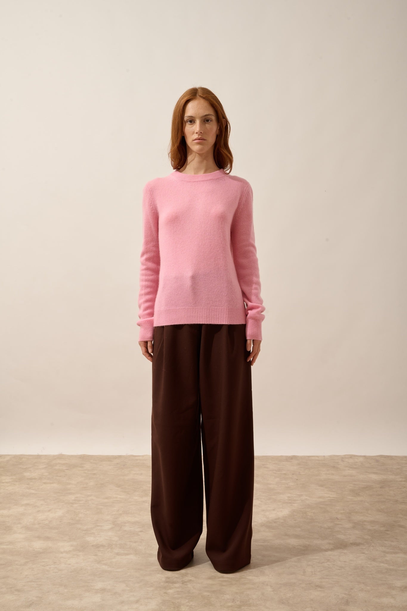 LEXINI round neck sweater, 4-ply candy-colored