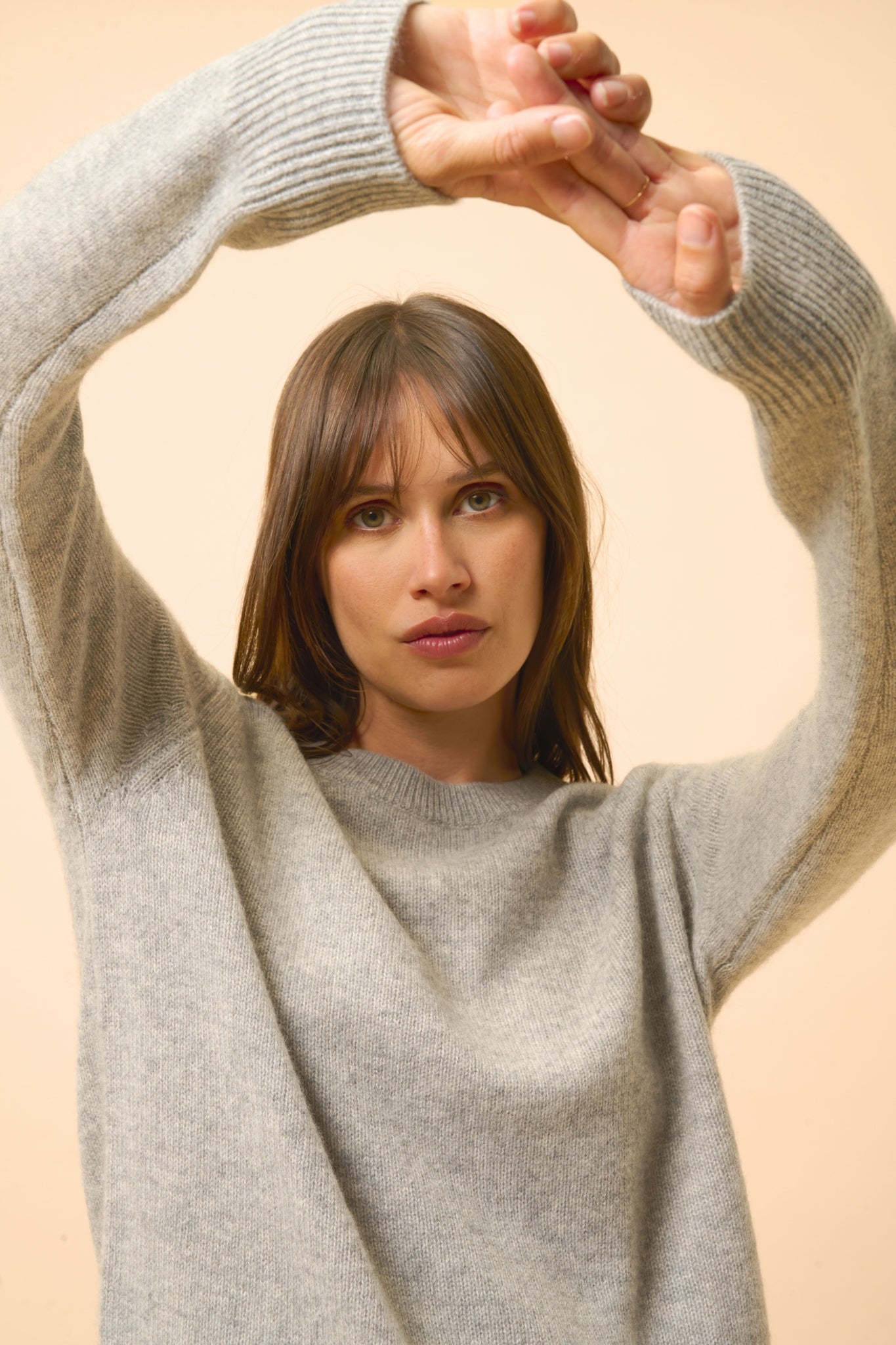 LEXINI nuage chiné round-neck sweater