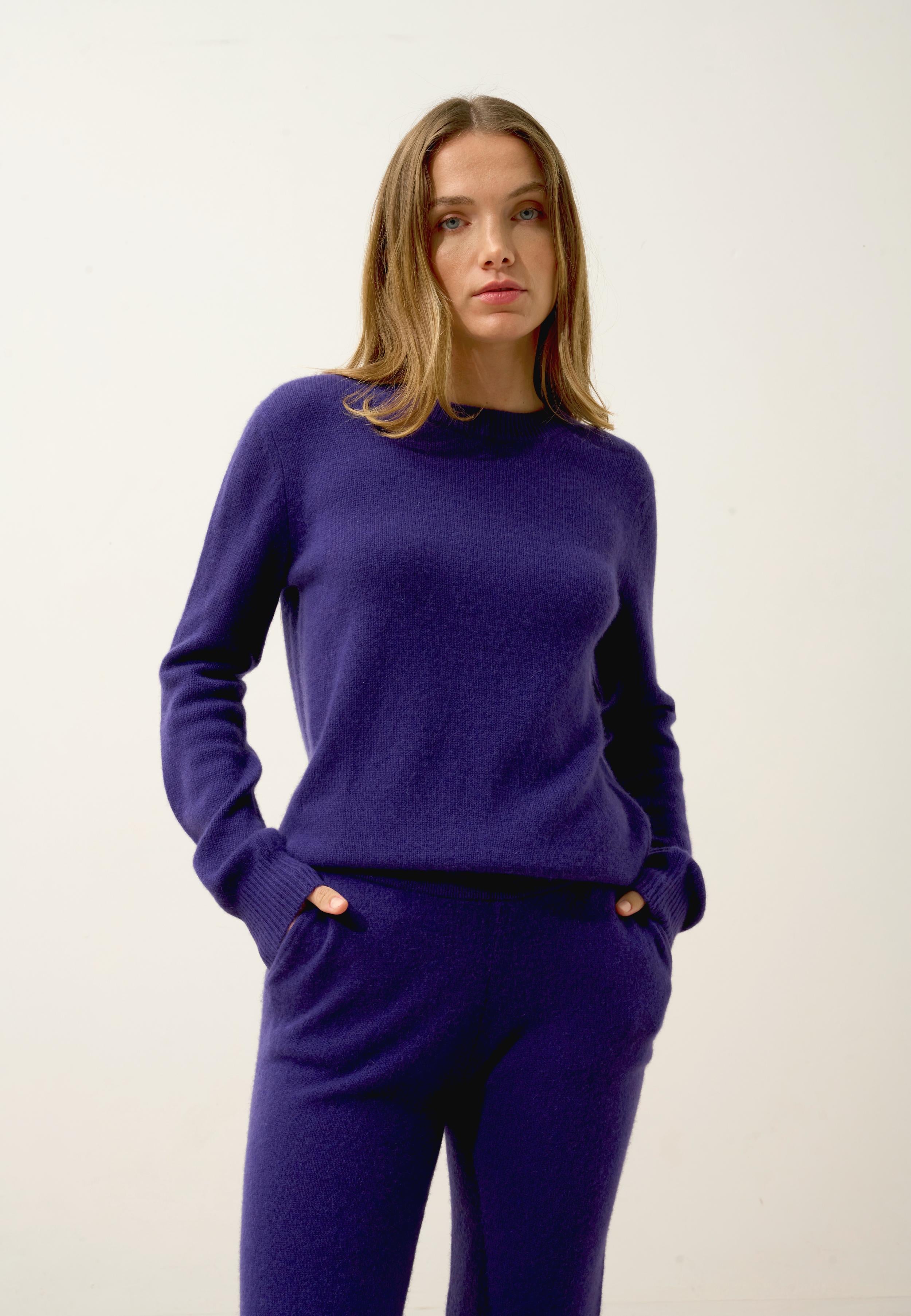 LEXINI pull col rond purple