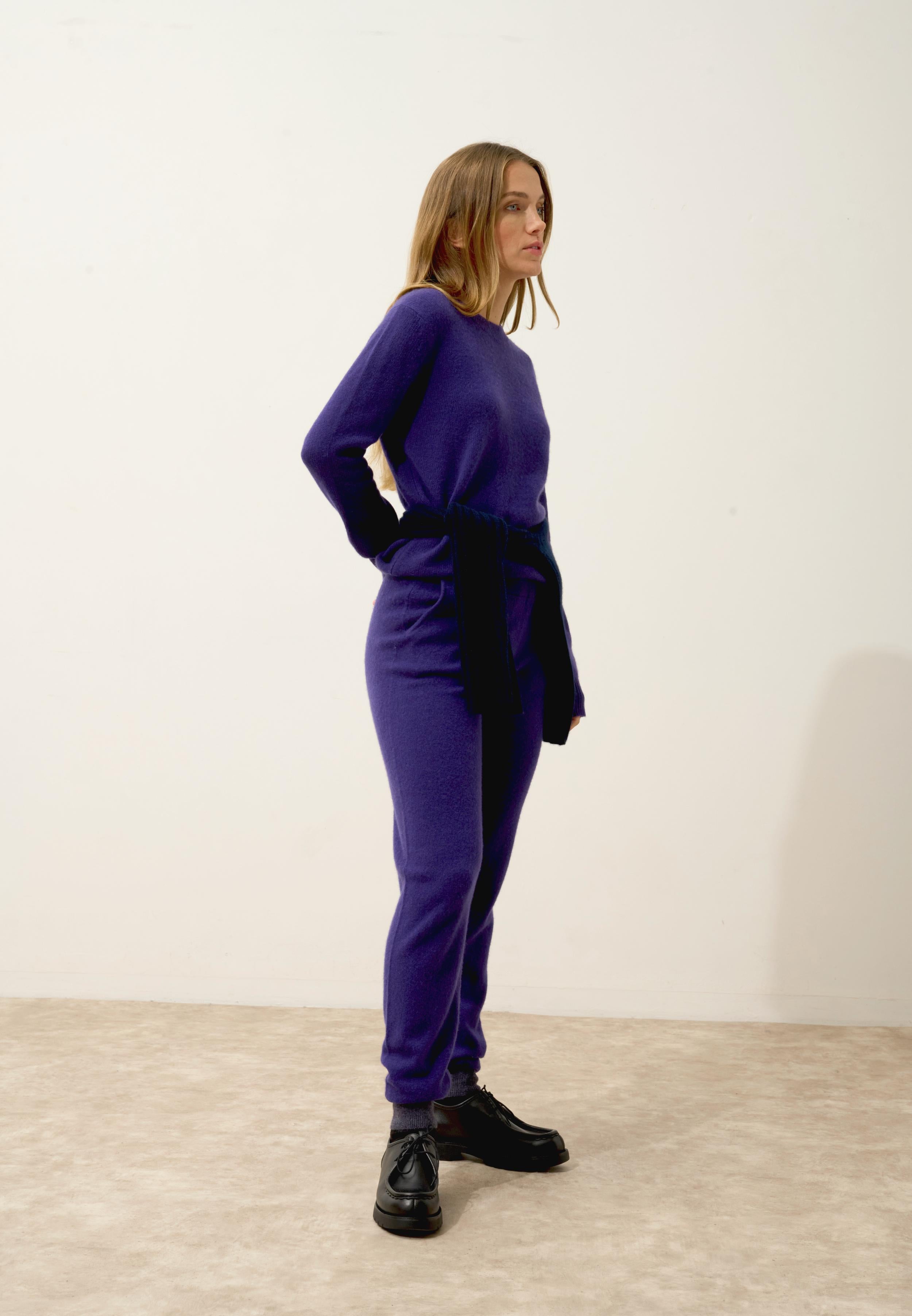 LEXINI pull col rond purple