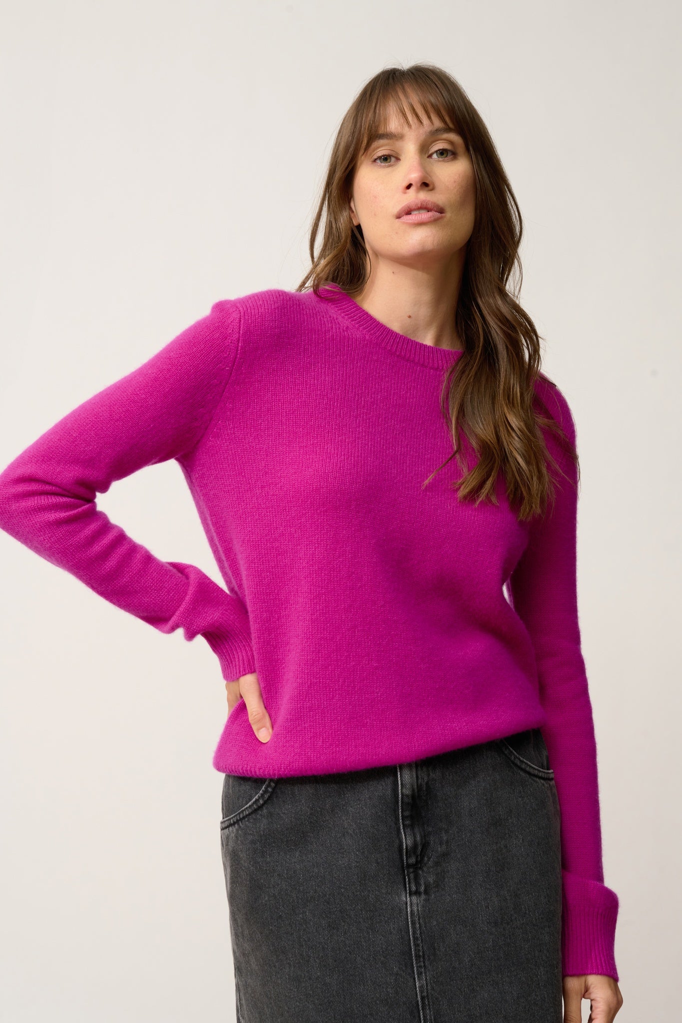 LEXINI pull col rond violine