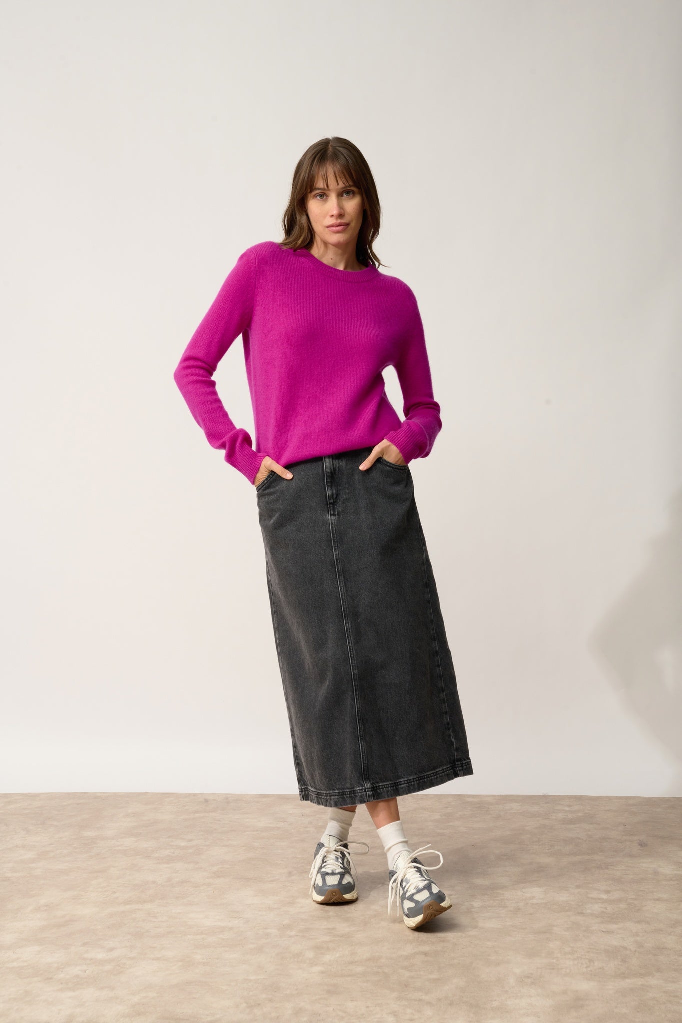 LEXINI pull col rond violine