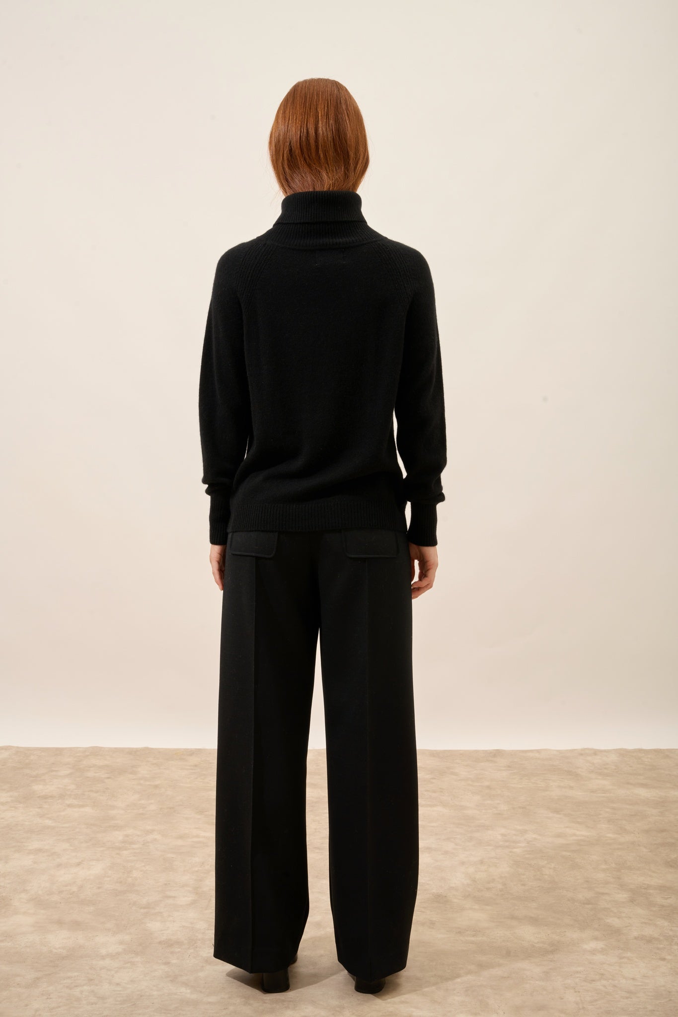 LILLY pull col roulé noir