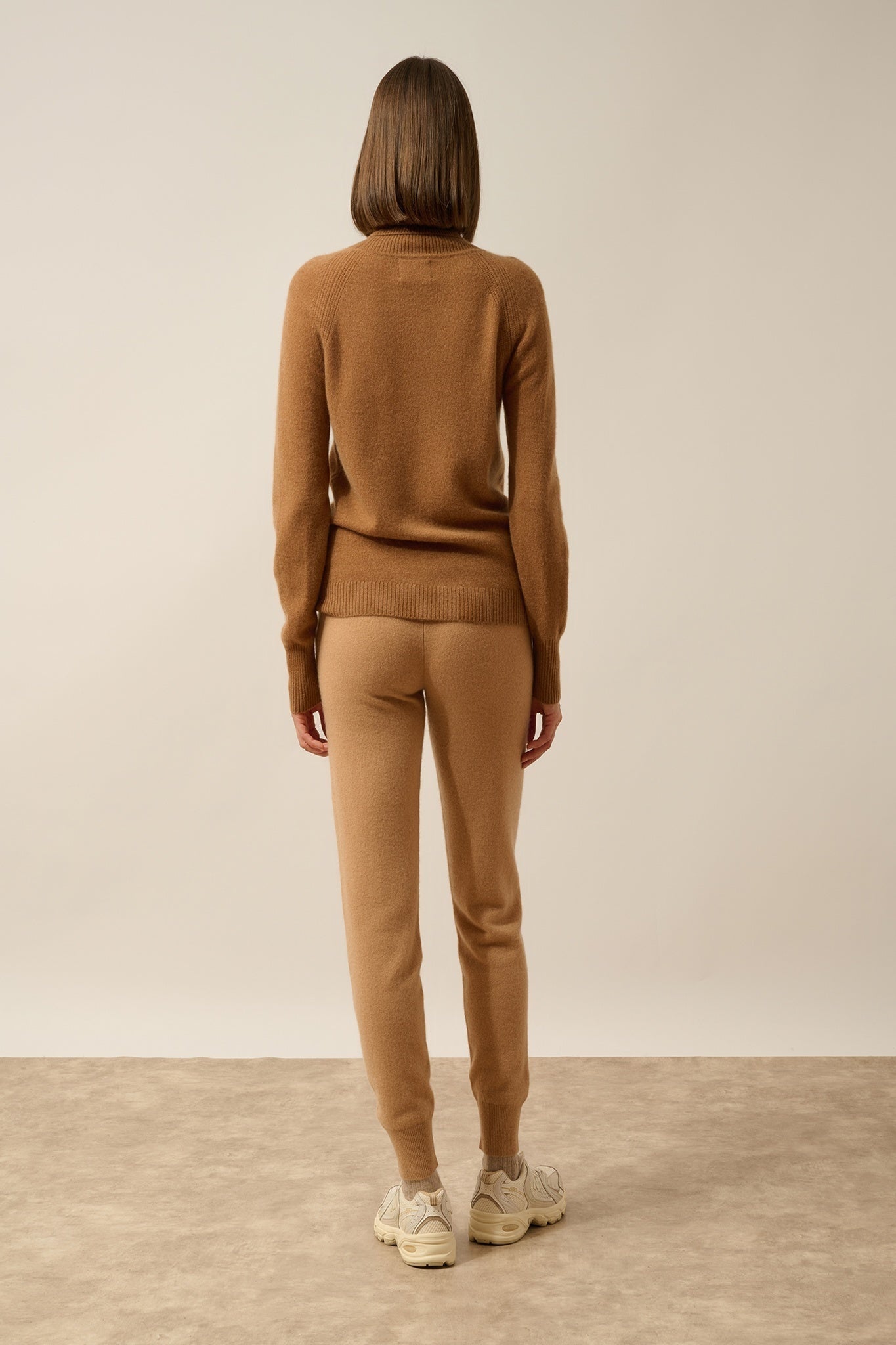 LILLY hazelnut turtleneck sweater