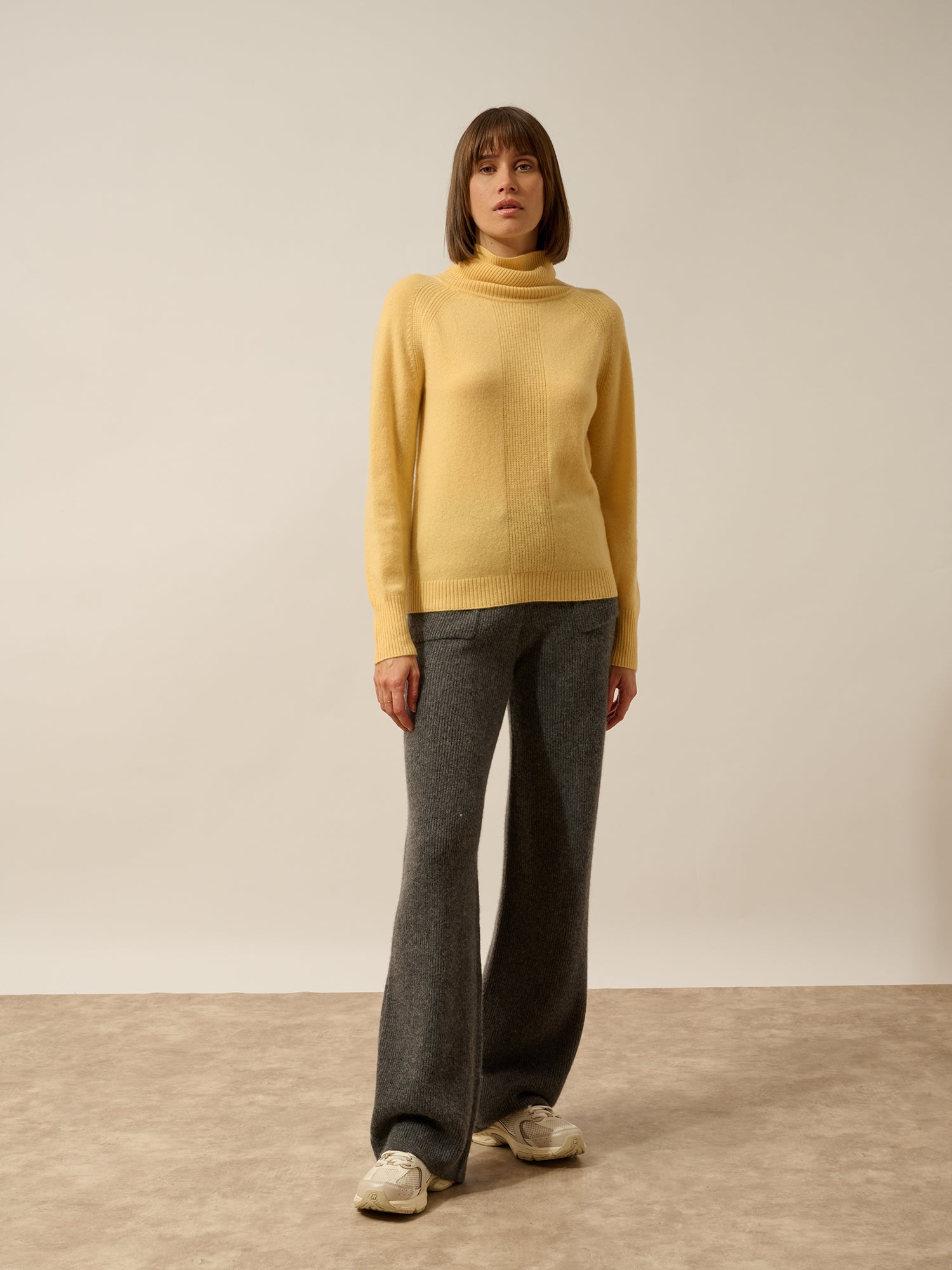 LILLY pull col roulé vanille