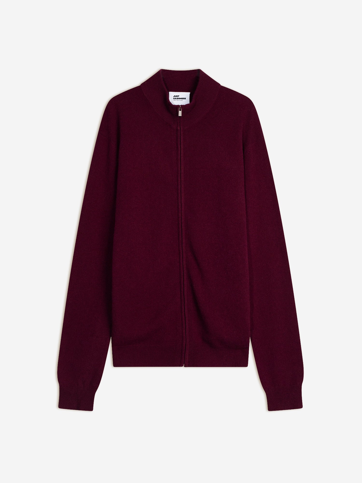 LILOU gilet zippé col montant bordeaux