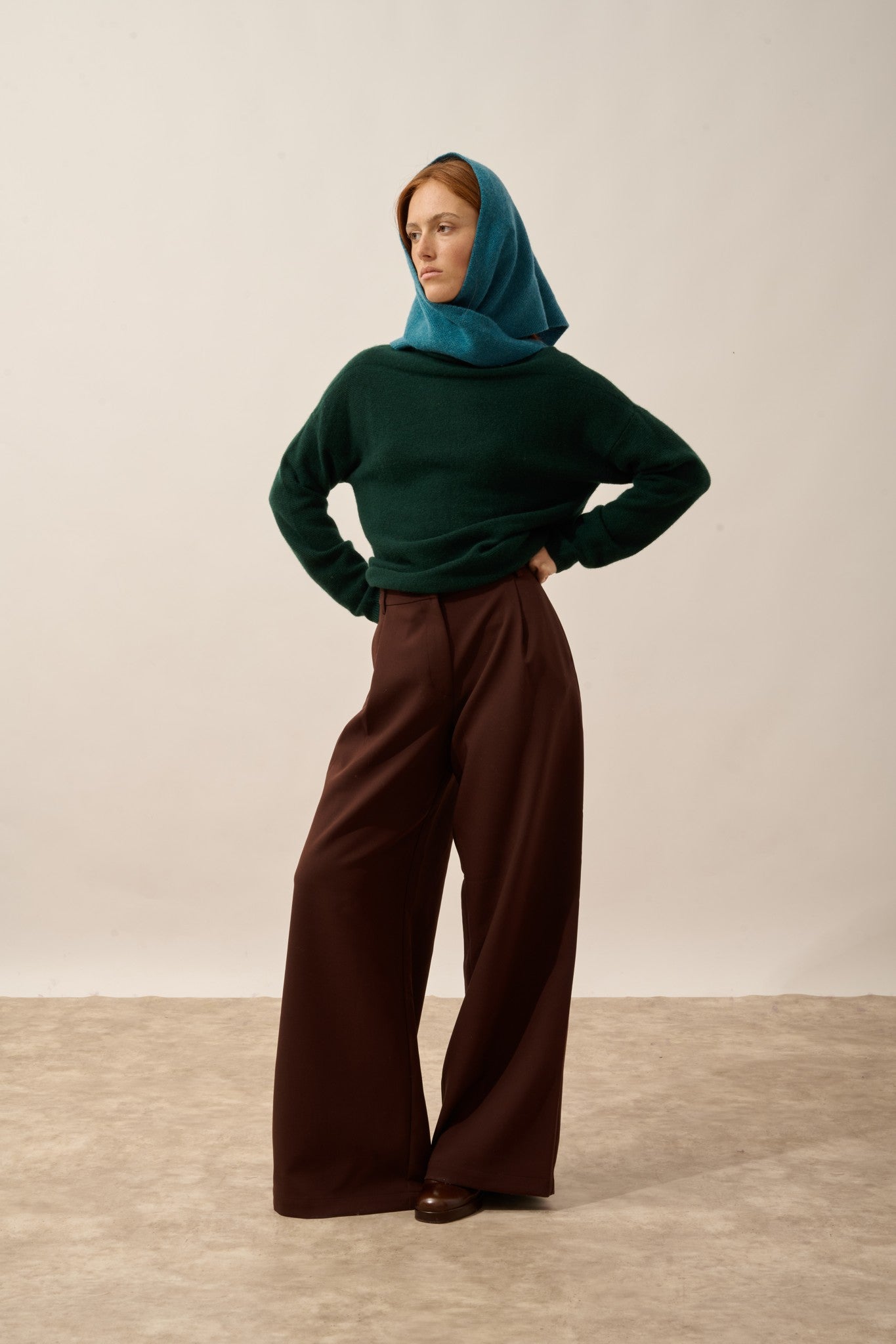 lima écharpe triangle avec franges 4 fils canard chiné