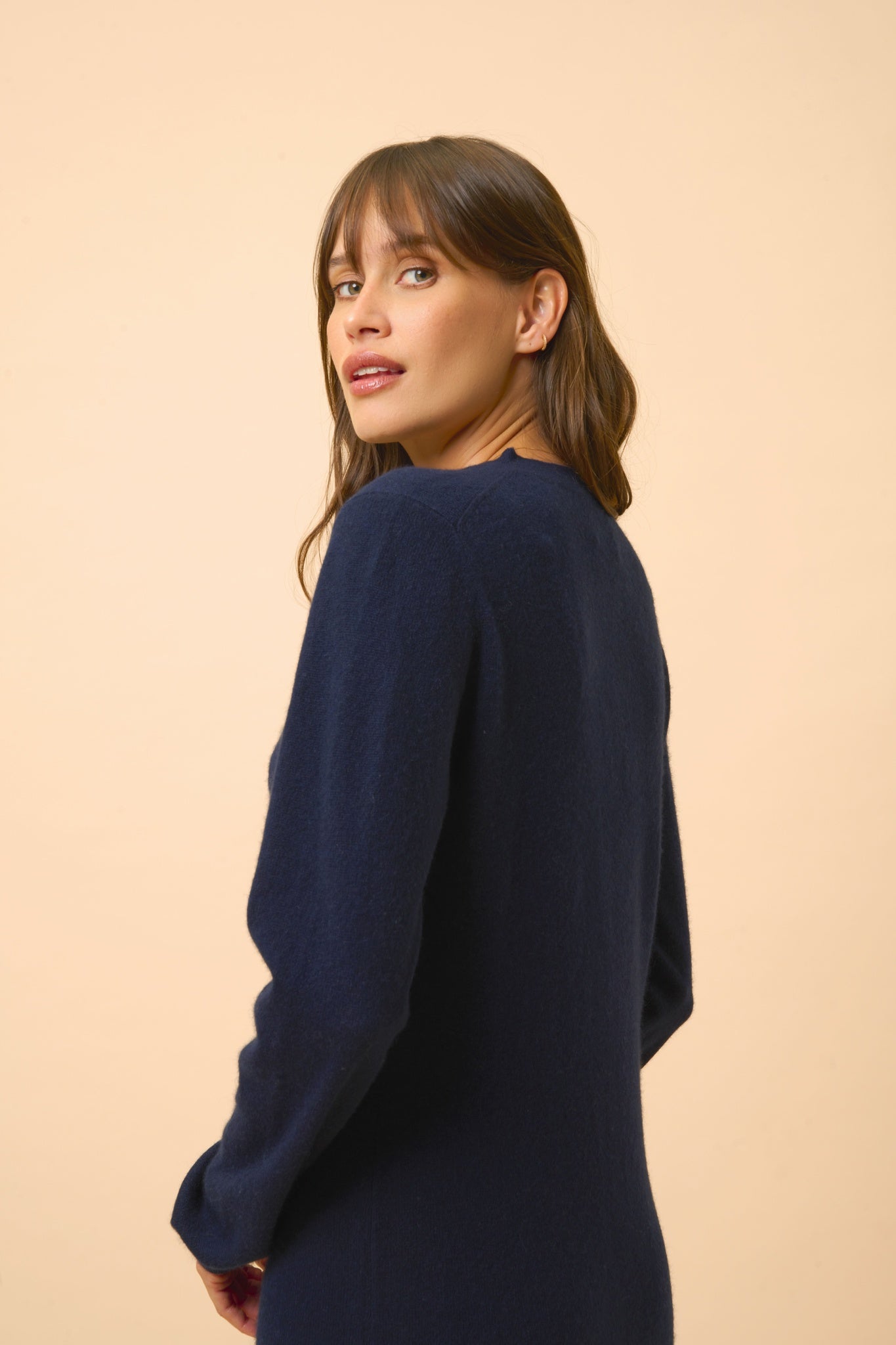 LINA robe col rond navy