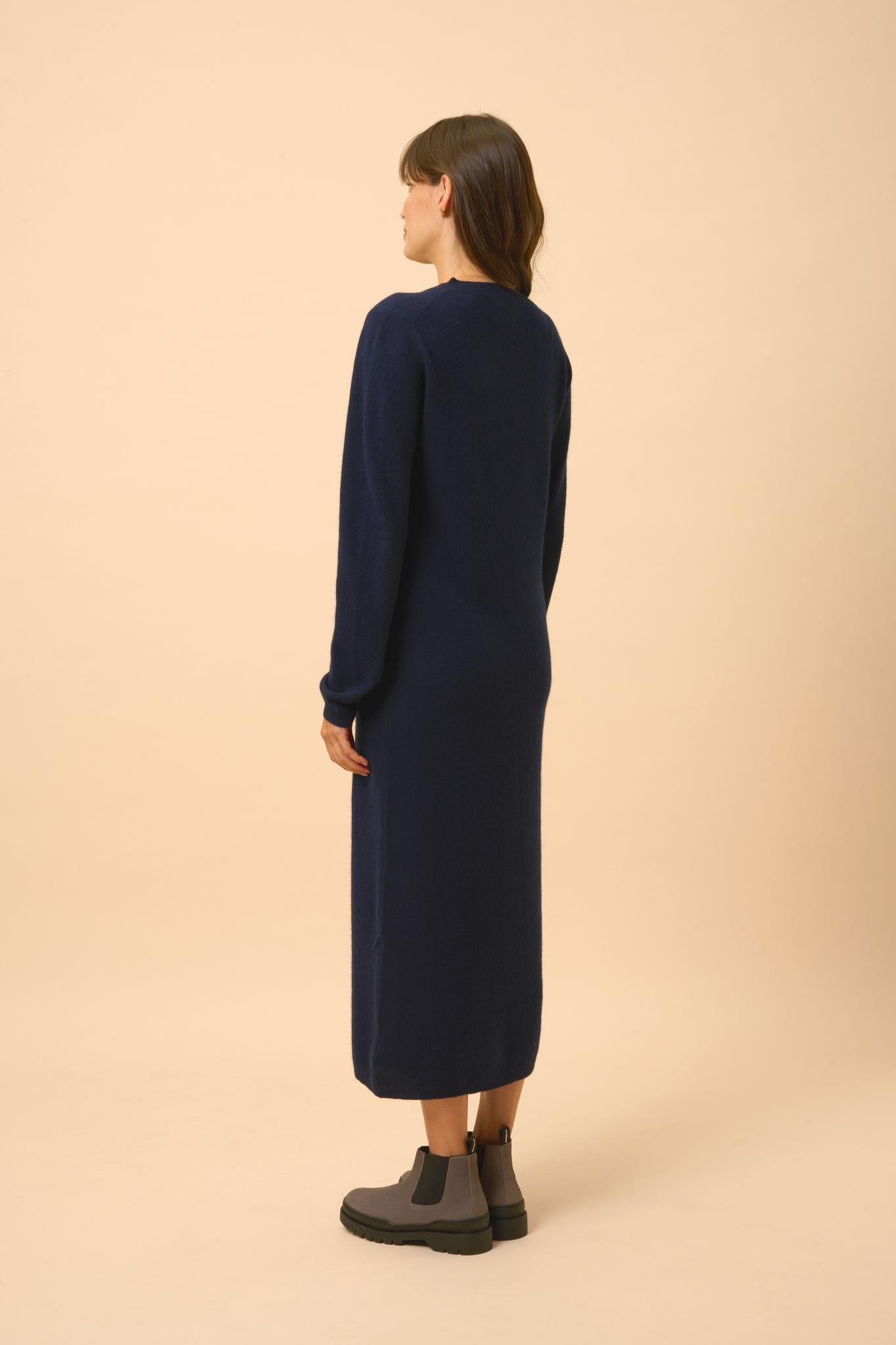 LINA robe col rond navy